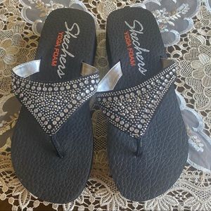 yoga foam skechers flip flops